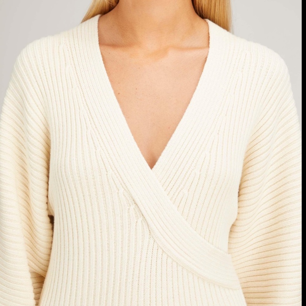 Mara Hoffman Cream Ribbed Midi Dress - Picture 2 of 7